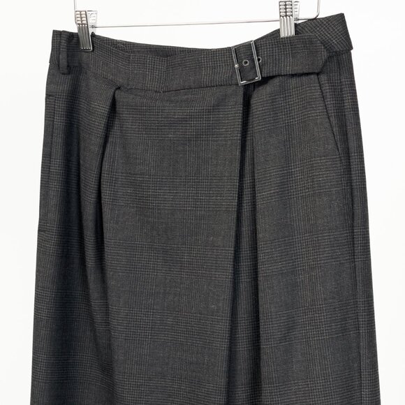 Tibi Adler Grey Multi Glenplaid Wrap Pant - Picture 4 of 10